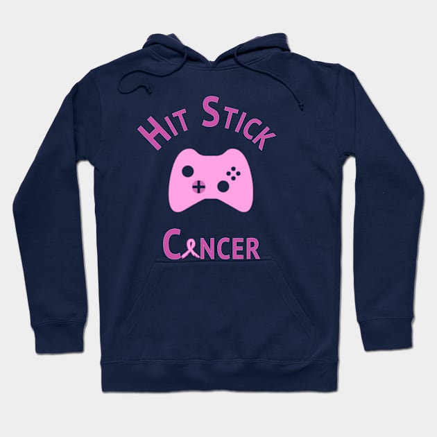 Hit Stick Breast Cancer - Hand Drawn Hoodie by ohmyshirt